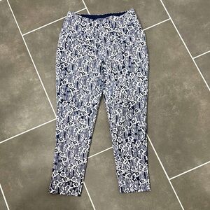 Westport Navy and White Floral Capri Pants
